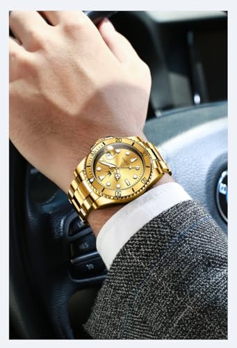 Image of OLEVS Watches for Men,Classic Luxury Big Face Men Watches, Silver Dress Stainless Steel Men Wrist Watch with Luminous Analog Relojes para Hombres