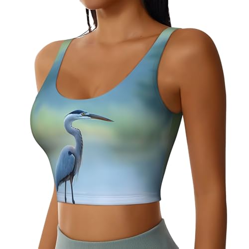 Soutien-gorge de sport Loon Nature imprimé oiseaux pour yoga et fitness