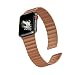 Produktbild LKEITY Kompatibel mit Apple Watch Band 38 mm 40 mm Lederschlaufe, starkes Magnet-Lederarmband für iWatch Serie 5/4/3/2/1 Damen Herren (Farbe hellbraun)