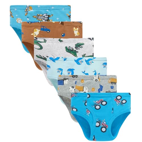 Boboking Boys Briefs Dino Boys Soft Toddler Underwear Kids Briefs 2T