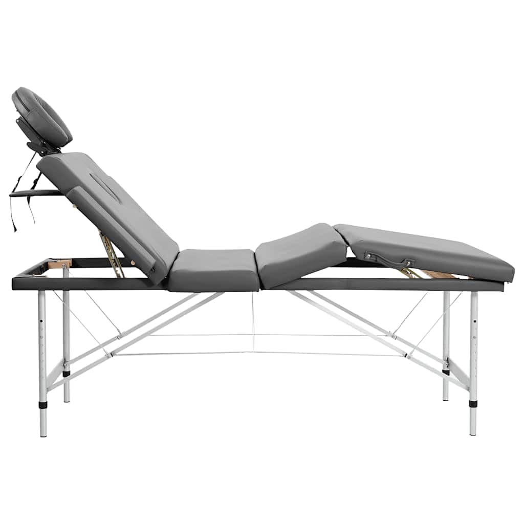 Massagetisch mit 4 Zonen Aluminiumrahmen Anthrazit 186×68 cm,Gesundheit & Schönheit,Körperpflege,Massage & Entspannung,Massagetische,Anthrazit,17.85 kg-110176