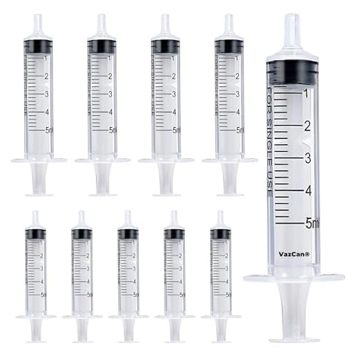 VAZCAN® 10x Jeringas 5 ml | Desechables, Versátiles, Uso Médico,Veterinario y otros, (No reutilizables)
