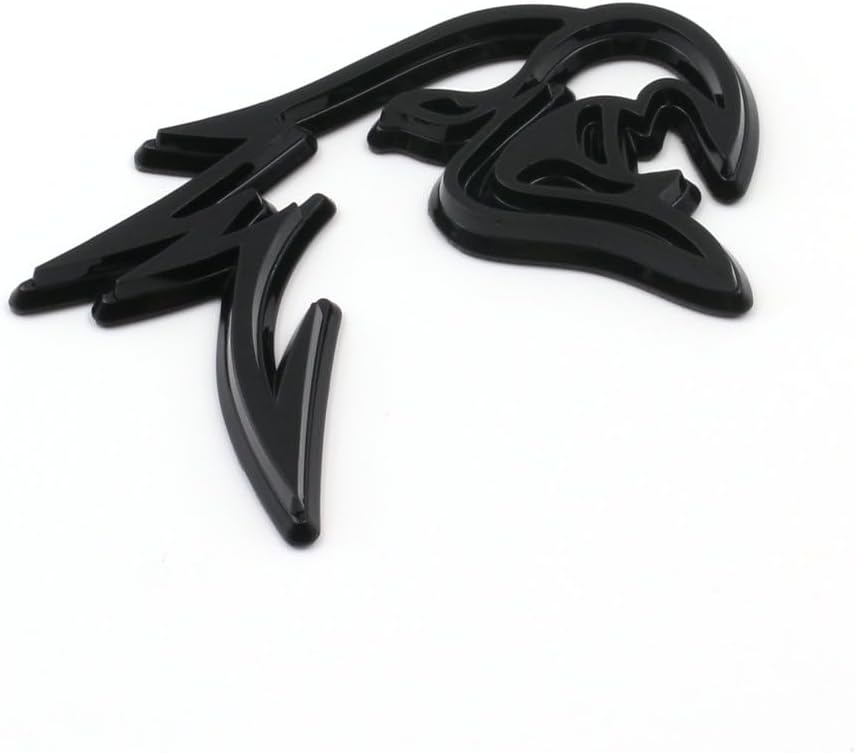 2PC New Custom HELLHAWK Emblem Replacement for Trackhawk Fender Door 3D Badge Hellcat Style Head (Black)