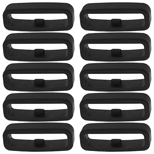 10 Stks Fastener Ring Vervanging Compatibel met Garmin Forerunner 220 230 235 620 630 735XT 935 945 35 30 25 Horlogeband Fastener Siliconen Ringen Zwart