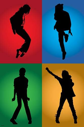 Amazon 有名セレブ シンガーポスター ダンス ムーブ シルエット 24x36 ホームデコ ポップアートプリント アートフレーム ポスター オンライン通販