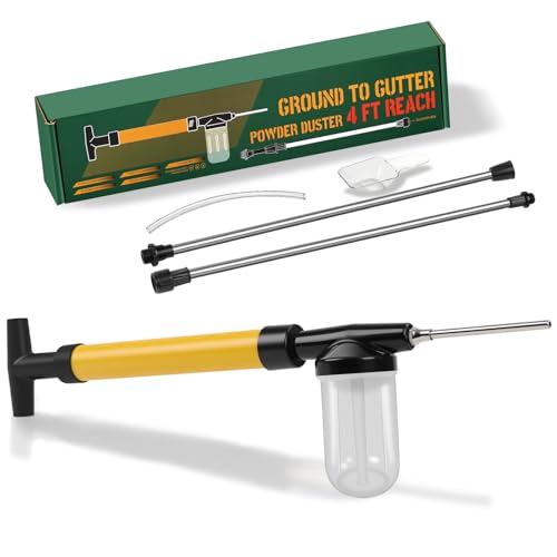 Diatomaceous Earth Duster Up to 4 FT Telescopic Anti-Clogging & Telescopic Output Pump Adjustable Powder Duster Applicator Sprayer for Indoor Outdoor Garden Plant Care
