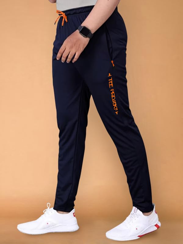 Image of Pinkmint Lycra Soild Track Pant for Men & Elastic Jogger Gym Wear, Yoga Wear, Sports, Regular Wear (Pack of 1)