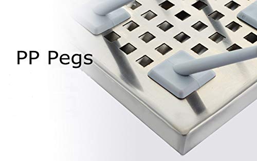 Fsyd Stainless Steel 27 Pegs Lab Glassware Drying Rack, 304 Stainless Steel Board, Wall-Mount Laboratory Drying Draining Racks, Detachable Pegs For Laboratory Utensils (Black) #TOP3