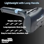 Thumper Mini Pro Percussive Massager - Deep tissue massage for muscles, back, shoulders, legs, arms. Powerful percussion electric handheld massage gun with long handle and 3 speeds