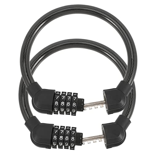OSOLADY 2Pcs Sturdy Locks Combination Bike Lock for Daily Use Wear Resistant Portable Cycle Accessory for Bikes Helmets and Luggage
