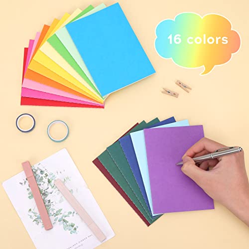 Eoout 16 Pack A6 Colorful Blank Books For Kids, Notebooks For Journaling And Sketching, 16 Assorted Bright Colors Small Pocket Notebooks For Writing, 4.25X5.5 Inches Pocket Size For Arts And Crafts #TOP3