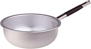 Pentole Agnelli ALMC111BMC28 Cool Padella Mantecare Salta Pasta e Riso, in Alluminio, Spessore 3 mm, con Manico Tubolare in Acciaio Inossidabile, 28 cm, Argento