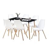 Fácil de montar: la mesa y las sillas de comedor vienen con todos los accesorios e instrucciones de montaje detalladas para facilitar el montaje.