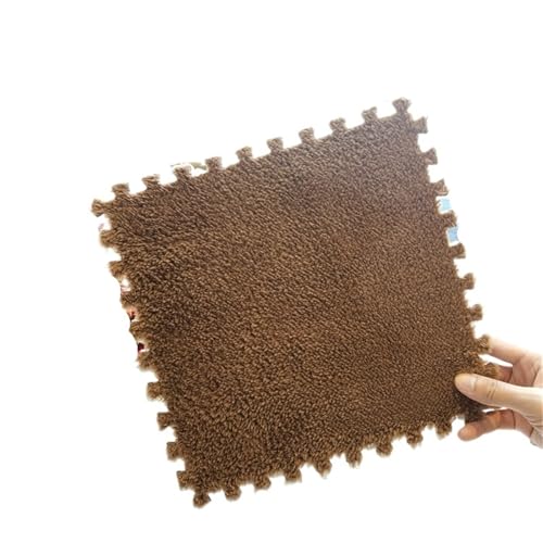 Tapis en peluche doux pour chambre d'enfant | Dalles de sol puzzle en mousse EVA 30x30