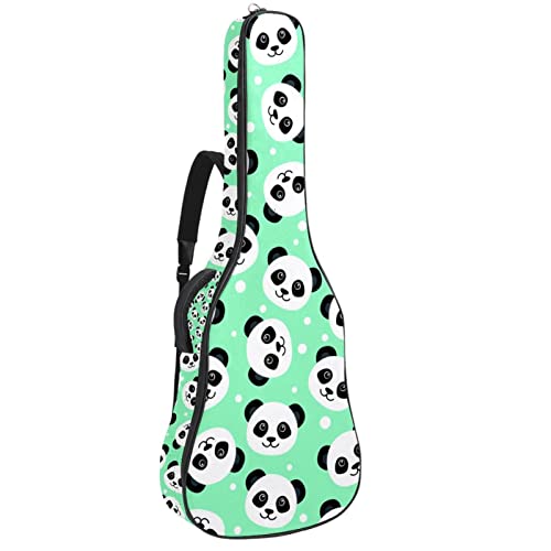 Housse de guitare en tissu Oxford imperméable avec bandoulière réglable Motif panda - Les Beatles, Paul McCartney, John Lennon, RIngo Starr, George Harrison Housse de guitare en tissu Oxford imperméable avec bandoulière réglable Motif panda