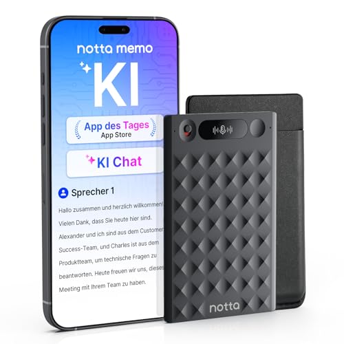 KI-Sprachrecorder, Notta Memo Digitales Diktiergerät...