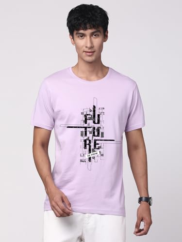 Image of ADRO Men's Graphic Printed 100% Cotton T-Shirt - Regular Fit, Printed T-Shirts for Men