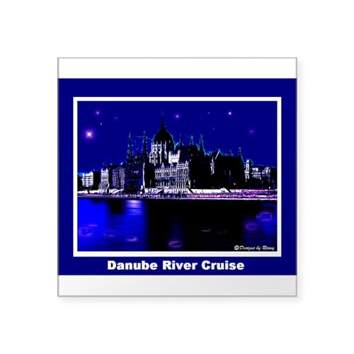 CafePress Danube River Cruise Rectangle Sticker Square Bumper Sticker Car Decal