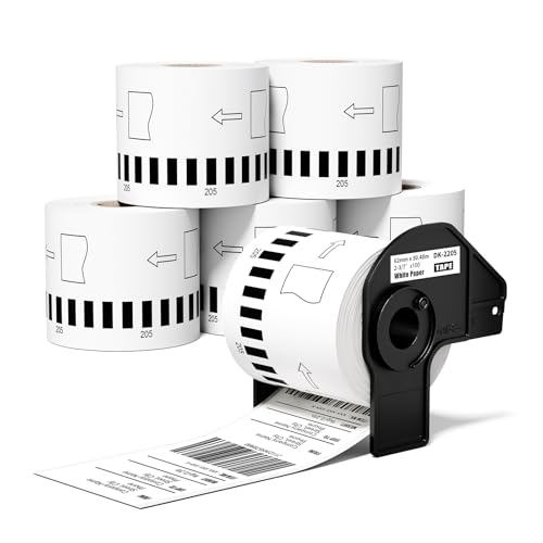 Aitepu �݊��� ���ڎ��e�[�v(��) ���M�� Brother�p �u���U�[ DK-2205 (62mm x 30.48m) �Ή��@�� ���M���x���v�����^�[�p QL-800 QL-820NWB QL-700 QL-550 QL-720NW QL-650TD