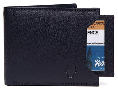 Image of WildHorn customised Gifts for Men | Personalized Leather Wallet for Mens -Name /Logo Printed on Wallet I Customizing Gifting Ideas for Men Boy Love Husband Employees Clients