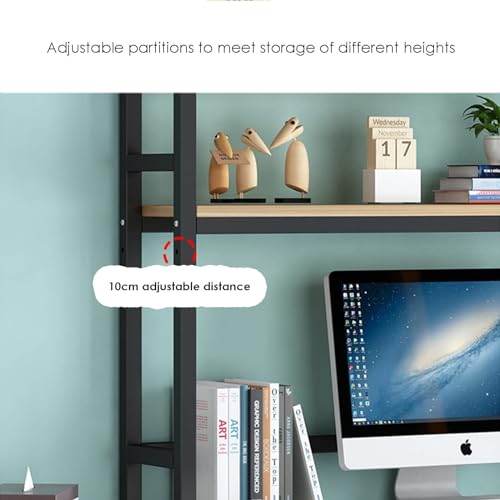 Solution de stockage de bureau multifonctionnelle étagère bois B - 4