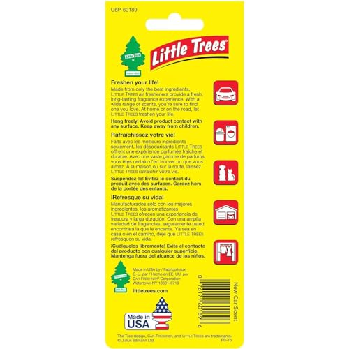 Image of LITTLE TREES Car Air Freshener | Hanging Paper Tree for Home or Car | New Car Scent | 6 Pack