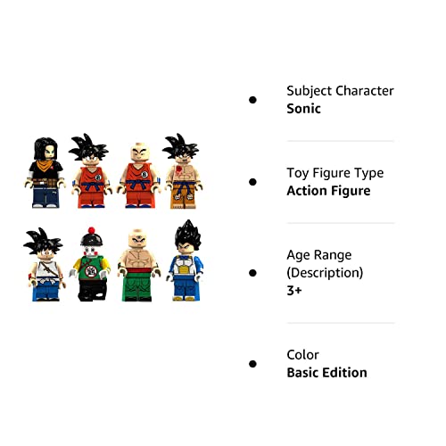Olsrkui 8Pcs Anime Dbz Mini Action Figure Goku Cartoon Building Blocks Set Small Figures Toys (Basic Edition)… #TOP6
