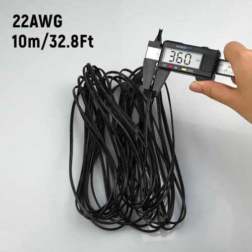 ZoZoMaiy Cable eléctrico de 10 m, cable flexible de PVC de 22 AWG, cable eléctrico de 2 núcleos, cable eléctrico, diámetro de 1,8 x 3,6 mm, para tiras LED, lámparas - imagen 2