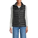 Lands' End Women's Wanderweight Packable Down Vest Medium Black