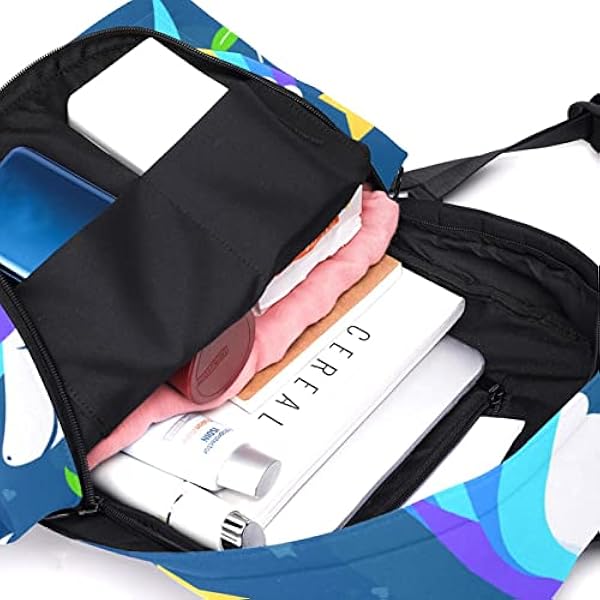 Eenhoorn buste omringd door bloemen maan sterren grote canvas rugzak college school mannen en vrouwen, Multicolor