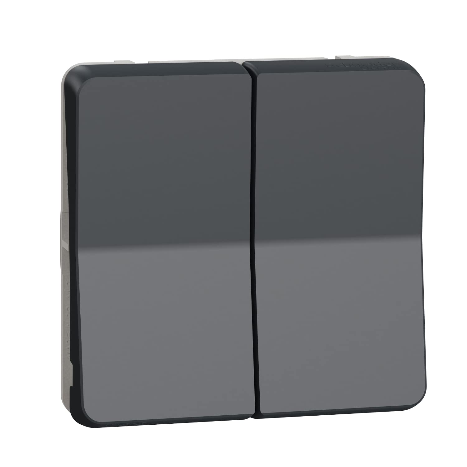 Schneider Electric - Mureva Styl - Bouton poussoir volets roulants - composable - IP55 - IK07 - gris - MUR35042