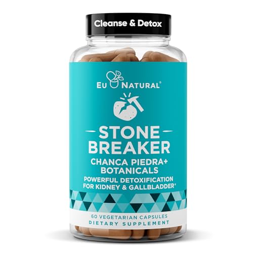 Chanca Piedra Stone Breaker – Natural Dissolver, Kidney Cleanse & Gallbladder Supplement – Detoxify Urinary Tract, Flush Impurities, Clear System – 60 Vegan Soft Capsules