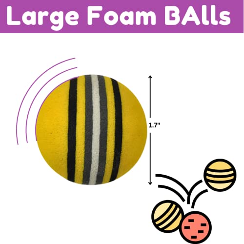 Shizhoo 12Pcs Cat Ball Toy For Indoor Cats Bouncy Noise Free Colors Rainbow Sponge Foam Balls For Puppy Kitty Indoor Activity Play Training #TOP1
