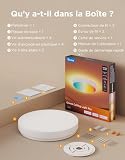 Govee RGBIC lampa sufitowa 48,5 W, inteligentna lampa sufitowa LED 4300 lm, lampa wpuszczana współpracuje z Matter Alexa Google Home, do sypialni, salonu, kuchni