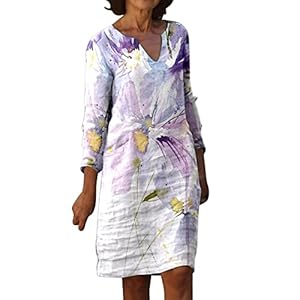 Ikfivqd Vintage Sukienka Fioletowa XL