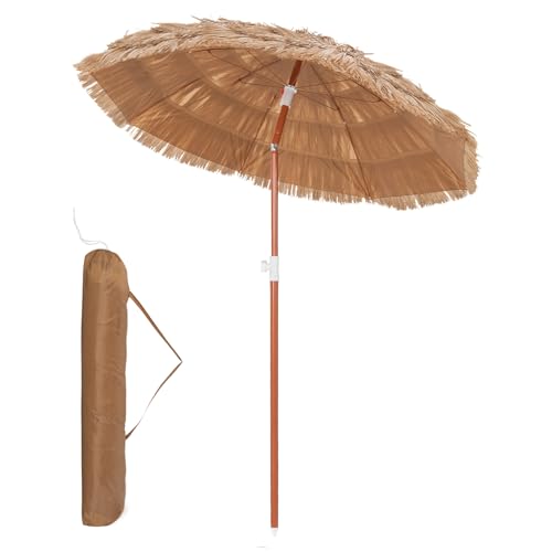 COSTWAY Parasol de Jardin Exterieur Ø175 cm, Inclinable et Hauteur Réglables 140-190 cm, Parasol...