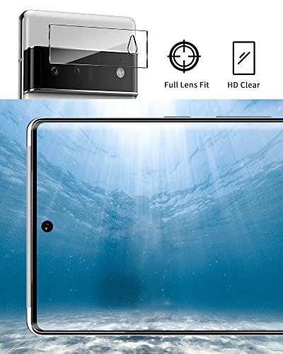 [2+2 Pack] For Google Pixel 6 Pro Screen Protector 6.7 Inch And Camera Lens Protector, 9H Tempered Glass, Hd Clear, Anti Scratch, Fingerprint Support #TOP5