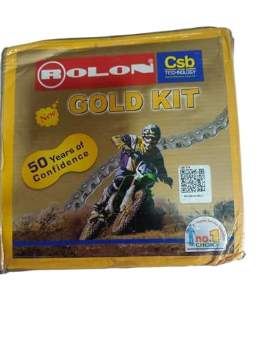Image of Chain Sprocket Set Kit Compatible with Super Splendor Sprockets, Chain and Sprocket Assembly Size 108 L /14T /42T