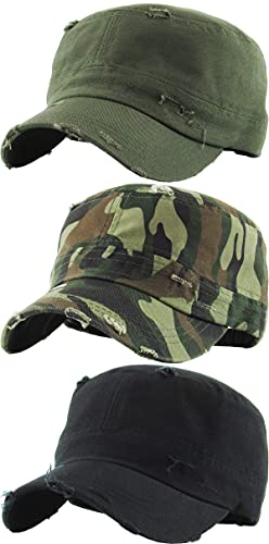 Image of Funky Junque Newsboy Hat for Women - Distressed Cadet Cap, Army Military Style Vintage Baseball Hat
