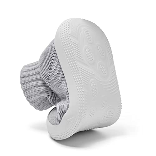 Image of Eashi Baby Boy Girl Non-Skid Indoor Infant Walking Shoes Breathable Warm Elastic Sock Shoes with Memory Sole Protect Toes Outdoor Sneakers
