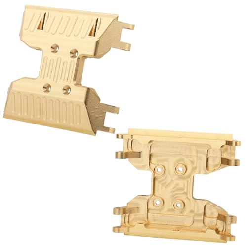 RZXYLRC 1/18 Brass Skid Plate Chassis Transmission Mount for Capra UTB18 RTR Car Upgrade Parts
