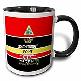 3dRose Graphic based on the Southernmost Point Buoy in Key West Florida 11oz Two-Tone Black Mug