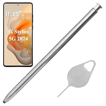 Caneta de substituição Moto G Stylus 5G 2024 para Motorola Moto G Stylus 5G 2024 17.0 cm todas as versões com abertura do cartão SIM, pino de ejeção, peça de reparo (Caramel Latte)