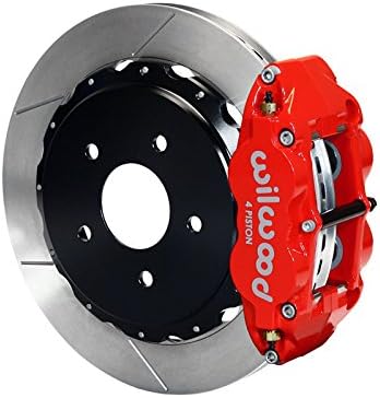 WILWOOD CORVETTE 13 FRONT & REAR BIG BRAKE KIT WITH FREE BRAKE LINES & BRAKE FLUID, FORGED SUPERLITE FRONT & REAR, RED CALIPERS, SLOTTED ROTORS, 1997 1998 1999 2000 2001 2002 2003 2004 CORVETTE C5