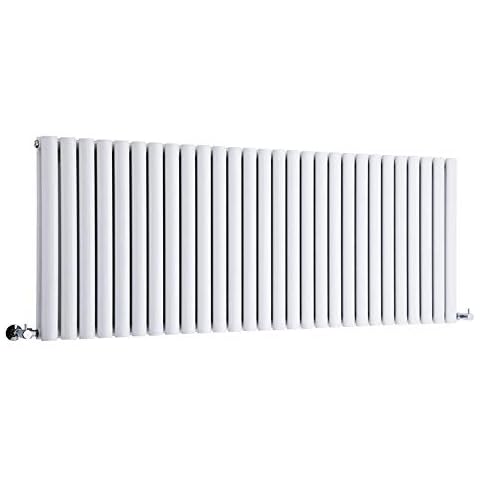 Milano Aruba White Double Oval Radiator Cover