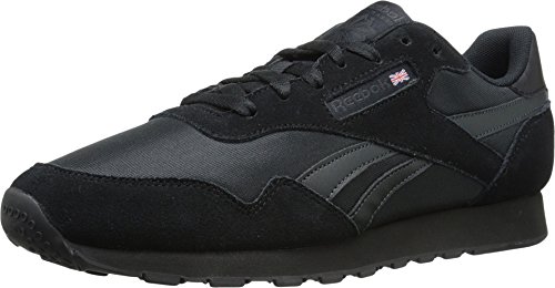 Reebok Men's Royal Nylon Classic Sneaker, Black/Gravel, 11.5 M US2