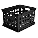 Sterilite 16939006 File Crate, Black, 6-Pack