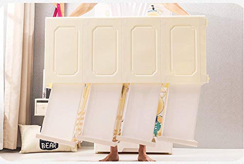 Armario para niños dormitorio infantil con 5 pisos de plástico amarillo 6