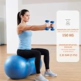FFitness Peanut Ball, 80 x 40 cm, piłka orzechowa, do pilatesu, jogi, fizjoterapii i rehabilitacji, antypoślizgowa i odporna na pękanie PCW