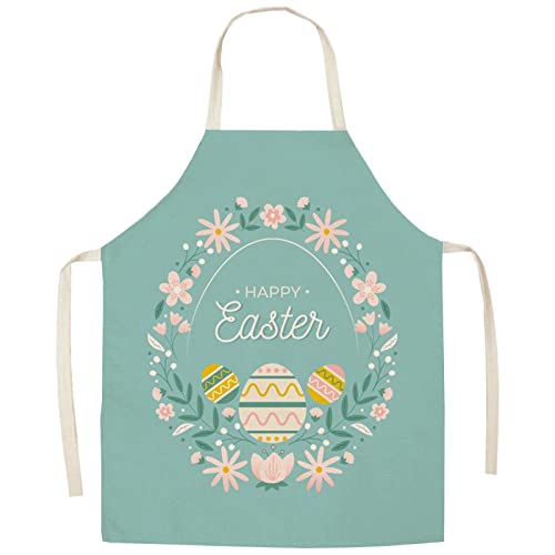 Apron for Adults for Easter Apron Cooking Kitchen Apron Kitchen Apron for Women Men Easter Bunny Motif Aprons Funny Apron Easter Apron Baker's Apron Laundry Storage Boxes, b, One Size